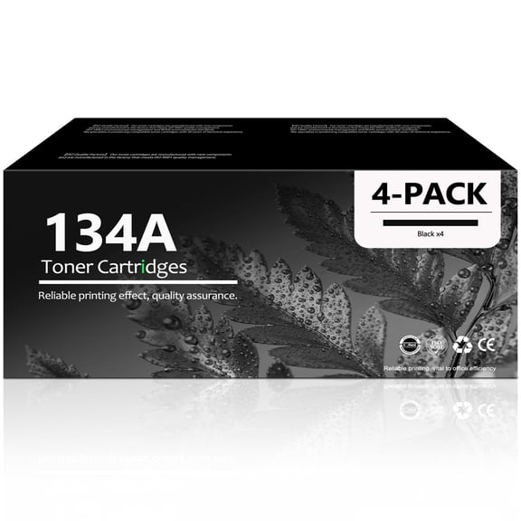 134A W1340A Toner Cartridge Compatible for 134A Toner Cartridges for LaserJet M234sdw M234dw Printer(4 PackďźBlack)