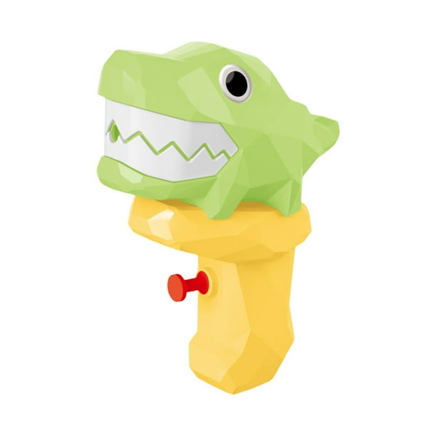 Juguetes acuáticos para niños con forma de animales pequeños. Dinosaurio amarillo para jugar en el agua. Juguetes de verano para la playa.