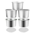 thumbnail image 4 of 5pcs Round Cake Pans Aluminum Alloy Removable Bottom Cake Pie Baking Pans, 4 of 8