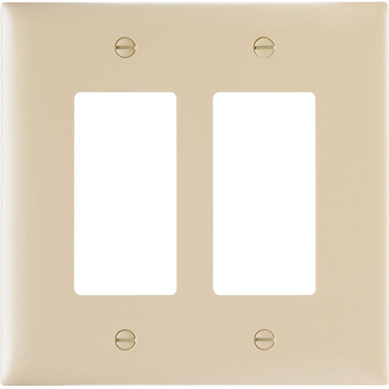 Pass & Seymour SP126-IU Wall Plate Two Gang Toggle and Single Duplex Ivory 