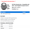 thumbnail image 2 of Filter Housing Cap - Compatible with 2010 - 2014 Toyota FJ Cruiser 4.0L V6 2011 2012 2013, 2 of 2