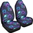 thumbnail image 3 of FOR U DESIGNS Galaxy Skull Flower Print 2 Pieces Car Front Seat Covers Washable High Back Car Seat Cover Elastic Auto Accessories Bucket Seat Cover Fit for SUV Truck Sedan, 3 of 7