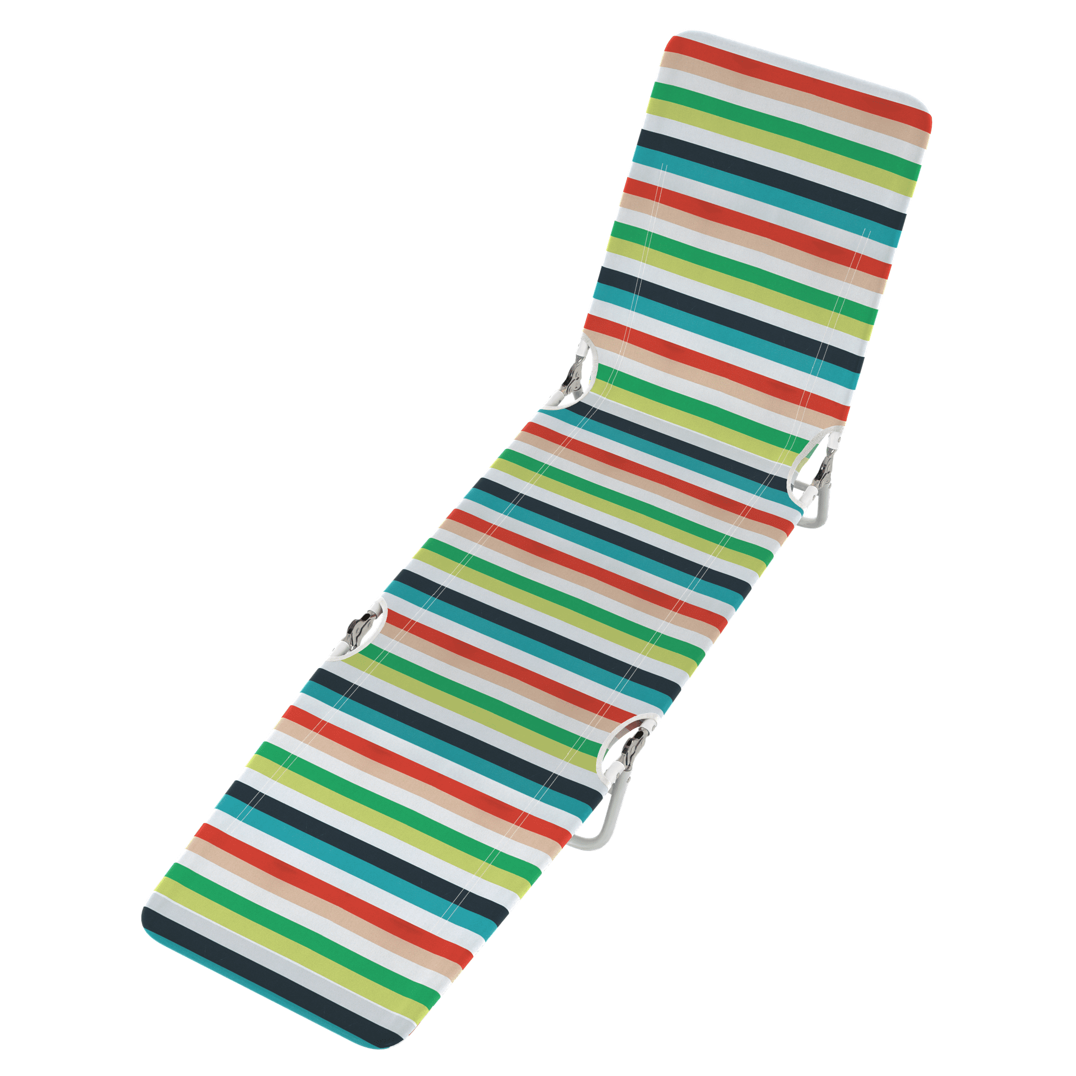 Mainstays Steel Folding Beach Lounger, Multi Stripe