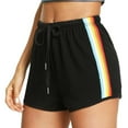 thumbnail image 2 of Sngxgn Womens Casual Comfy Shorts Summer with Pockets Wide Leg Cotton Short(Black,XL), 2 of 7