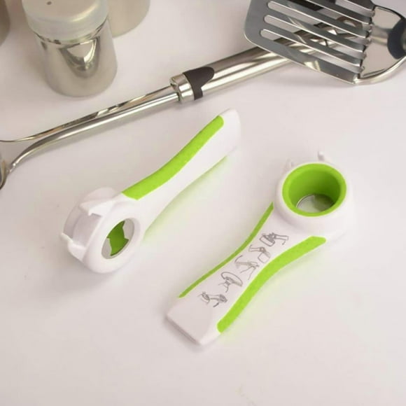 WIFKLSIIPG 5 in 1 Can Bottle for Seniors Rheumatoid Manual Can Opener(Green)