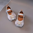 thumbnail image 5 of Otqutp Pageant Shoes for Flower Girls Summer and Autumn Fashion Girls Casual Shoes Solid Color Mesh Bow Rhinestones Flat Lightweight Dress Shoes, 5 of 9