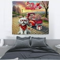 thumbnail image 3 of Be My Valentine's Maltese Truck Full of Love Flower Balloon Tapestry Maltese Dog Lover Gifts Idea Wall Hanging Backdrop Home Decor - 02029, 3 of 5