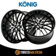 thumbnail image 2 of 17x7 Konig 16MB Lace Gloss Black W/Machined Face Wheel 4x100 (40mm), 2 of 5