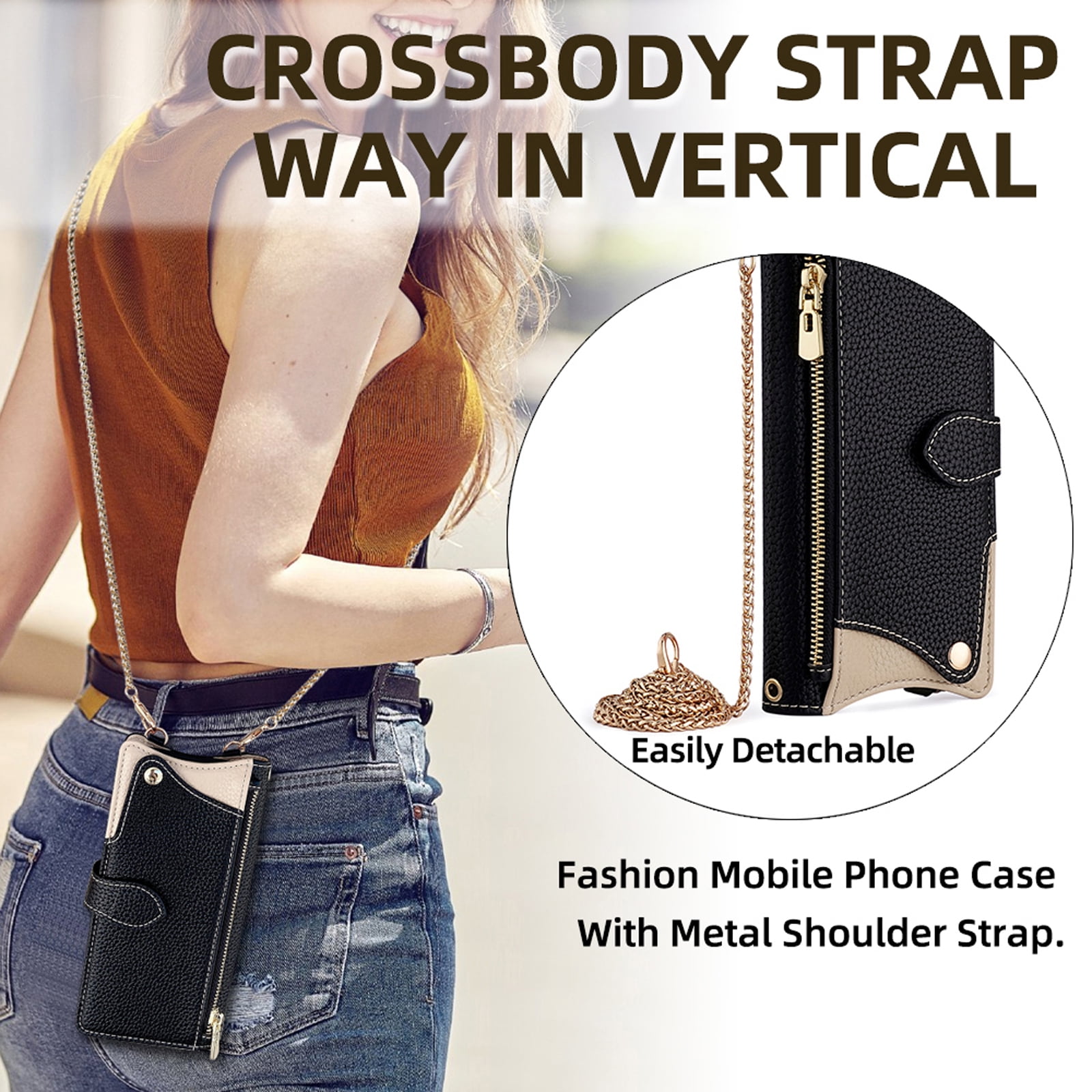 for Google Pixel 7A Phone Case Wallet,Crossbody Case with Strap