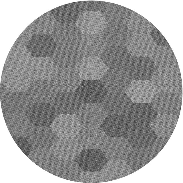 Ahgly Company Tapis d'Intérieur Ronds Transitionnels Gris Cendre Lavables à la Machine, 3 Pieds Rond