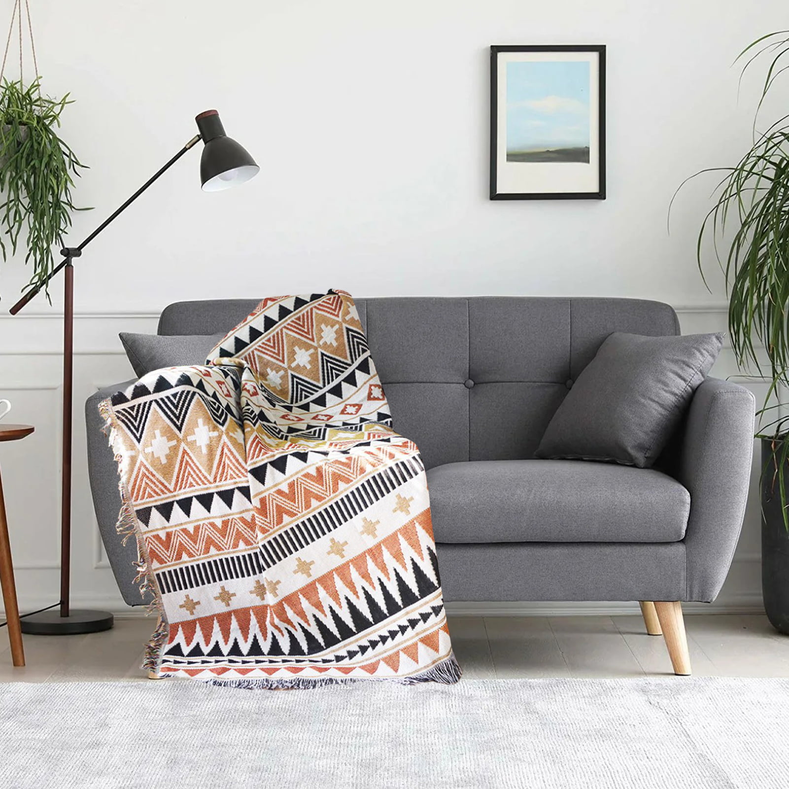  VEEYOO Grey Throw Blanket - Lightweight Extra Soft Throw Blanket  for Couch, Tassels Decor Knitted Blanket for Bedroom, Office, Gift, Grey  Stripe Travel Blanket 60x80 Inch : Home & Kitchen