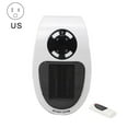 thumbnail image 1 of Electric Heater Fan Plastic Intelligent Timing Heaters Temperature Adjustable Heating Stove Radiator Dormitory Bedroom Bathroom White Remote Control US Plug, 1 of 6