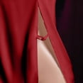 thumbnail image 5 of JSGEK Women Slit Spaghetti Strap Chemise Dress with Matching Thong Sheer Fabric Lingerie Set for Bedroom Wear Red M, 5 of 5