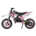 thumbnail image 6 of WETS 49cc 2-Stroke Kids Dirt Bike, Gas Power Motocross, Off Road Mini Motorcycle, Children Pocket Motorbike with Front Rear Disc Brakes (Pink), 6 of 8