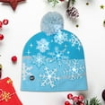 thumbnail image 4 of Christmas Hat Light Up Christmas Knitted Beanie Hat, Cute Cartoon Design Xmas Knit Cap with 6 Colorful LED Lights, 4 of 5