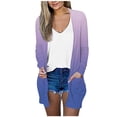 thumbnail image 2 of JURANMO Purple Cardigan Plus Size,Women's 2024 Fall Kimono Cardigans Coverup Fashion Long Sleeve Trendy Gradient Printed Cover Ups,Dressy Casual Loose Open Front Sweater Cardigan Coats Tops, 2 of 5
