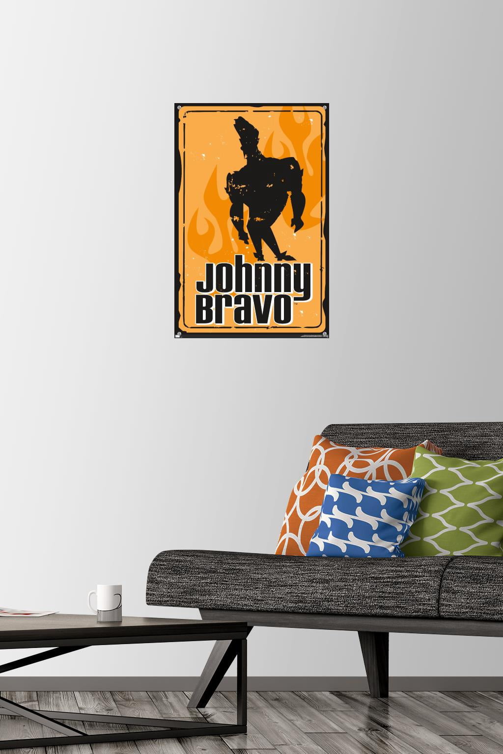 Johnny Bravo - Sign Wall Poster with Pushpins, 14.725" x 22.375"