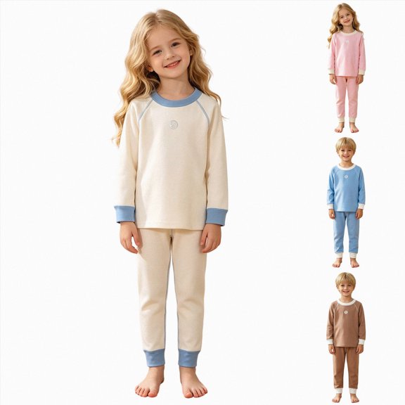 WUANDIXFA Toddler Birthday Pajamas 1-13 Years Infant Kids Toddler Girls Boys Soft Comfy Sleepwear Pajamas 2pcs Set,Coffee,12-18 Months