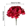 thumbnail image 3 of MTBLYS Flores artificiales de hortensia|5 cabezas|arbusto de hortensia artificial de seda|decoración para verano|otoño|hogar|bodas|fiestas y exteriores|arreglo floral artificial para jarrón, 3 of 6