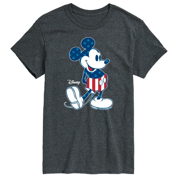 Disney - Americana - Mickey Flag Pattern - Adult Short Sleeve Graphic T-Shirt