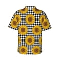 thumbnail image 3 of Haiem Sunflowers Printed Hawaiian Shirt for Men - Men’s Casual Beach Summer Shirts - Stretch Fabric with Modern Fit-Small, 3 of 9