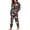 Black and White - Santa Claus, variant on Candy Bowknot Print Women's 2 Piece Pajama Sets Long Sleeve Top and Long Pajama Pants Christmas Lounge Sets Comfy Round Neck Loungewear Nightwear, 2XL