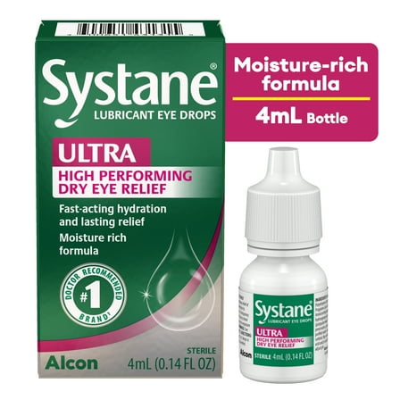 SYSTANE ULTRA Lubricant Eye Drops for Daily Use for Dry Eye Symptoms, 4mL