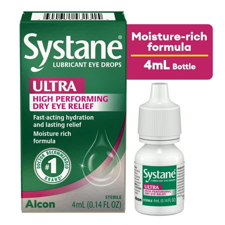 SYSTANE ULTRA Lubricant Eye Drops for Daily Use for Dry Eye Symptoms, 4mL