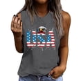 thumbnail image 2 of Busydd Independence Day Tank Top for Women Casual Sleeveless Round Neck Summer Tops Trendy USA Flag Print Patriotic Tops 4th of July Camisole Tops for Women, 2 of 4