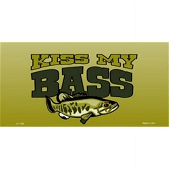Kiss My Bass Fishing License Plates Tags