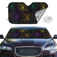thumbnail image 2 of Fotbe Mardi Gras Carnival Car Windshield Sunshade | Sun Visor Protector Front Window Shade, Keeps Out UV Rays, Keeps Your Vehicle Cool-Medium, 2 of 7