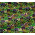 thumbnail image 5 of oneOone Cotton Jersey Dark Mustard Fabric Paisley Patchwork Quilting Supplies Print Sewing Fabric By The Yard 58 Inch Wide, 5 of 6