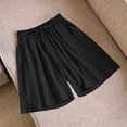 thumbnail image 5 of Binmer Women’s Drawstring Elastic Waist Casual Loungewear Shorts, Womens and Women's Black,Size M-3XL, 5 of 7