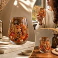 thumbnail image 5 of Fall Harvest Stemless Wine Glass,Drinking Cup,Thanksgiving Decorative Glassware for Home Party Table Decor, 5 of 7