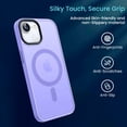 thumbnail image 4 of Entronix Magnetic Case Compatible with iPhone 17e, Frosted Matte Back Cover, Purple, 4 of 5