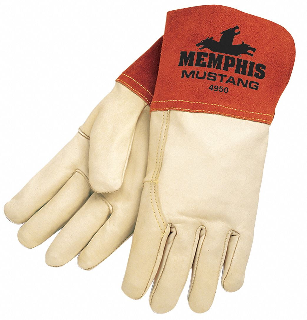 Size L Cowhide Memphis MCR Safety Brand Industrial Work Gloves 