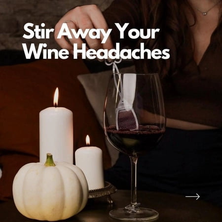 PureWine Wand Technology Histamine and Sulfite Filter, Purifier Alleviates Wine Allergies, Stir Stick Aerates Wine, from Grand Fusion.