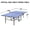 Blue + MDF#539, variant on Foldable 8ft Mid-Size Table Tennis Table for Indoor Games, Blue MDF Ping Pong Set with Net, 2 Paddles, and 3 Balls - Portable and Space-Saving