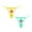 Yellow+Green, variant on Varsbaby Woman's Sexy G-String Thongs with Lip Cartoon Stickers 2 Pack