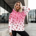 thumbnail image 5 of SCRAWLGOD Strawberries Womens Hoodies Pullover Oversized Hoodie for Women Loose Fit Long Sleeve Hooded Sweatshirt Women Graphic Comfortable Women's Sweatshirts Plus Size XL Office, 5 of 7