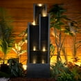 thumbnail image 4 of 4-Tier Water Fountain with LED Lights  - 50.7" H Waterfall Fountain Indoor Outdoor Water Feature for Home, Patio, Garden, 4 of 15