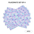 thumbnail image 3 of Placemats Set of 4 / 6, Fish scales watercolor texture Placemats for Dining Table Indoor/Outdoors Heat Resistant Washable Placemats 18" x 12", 3 of 8