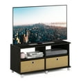 thumbnail image 3 of Furinno Andrey Entertainment Center with Bin Drawers, Dark Espresso/Brown, 3 of 6