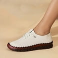 thumbnail image 3 of Women's Leather Soft Bottom Non-Slip Breathable Round Toe Flat Sneakers Mules Mom Loafers Shoes, 3 of 3
