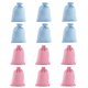 thumbnail image 1 of Dinheiro - Paquete de 12 bolsas de regalo para fiestas: minibolsas de lona con cordón para obsequios, cumpleaños infantiles, fiestas, 13 x 18 cm, 1 of 5