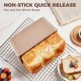thumbnail image 4 of HONGBAKE 9-Piece Baking Pan Set, Nonstick Bakeware Set with Diamond Texture, Carbon Steel Baking Pans, Cookie Sheet with Rack, Muffin Pan, Gold, 4 of 11