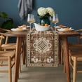 thumbnail image 2 of Brown Boho Table Runner - 70 Inch Long, Kitchen Dining Table Runner Dresser Scarves, Retro Western Rustic Ethnic Tribal Patterns Farmhouse Decor for Coffee Tables Wedding Party Banquet, 2 of 8