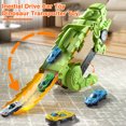thumbnail image 2 of 1 Set Dinosaur Swallow Truck Toy with Foldable Slide Portable Handle Inertial Drive Pull Back Small Car Dinosaur Container Carrier Vehicle Toy Boys Birthday Gift, 2 of 7