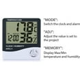 thumbnail image 3 of Paquete de 2 termómetros higrómetros digitales LCD, medidores de temperatura y humedad para interiores, reloj de -50 °C a +70 °C, 10 % a 99 % de humedad relativa, 3 of 8