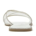 thumbnail image 4 of Ninety Union Atlanta Criss Cross Flat Slide With Studded Trim, White, 9, 4 of 4